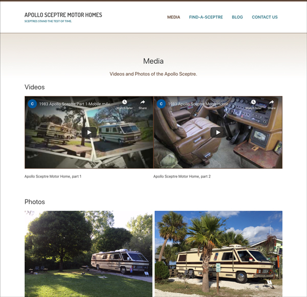 Apollo Sceptre Motor Homes Media Screenshot