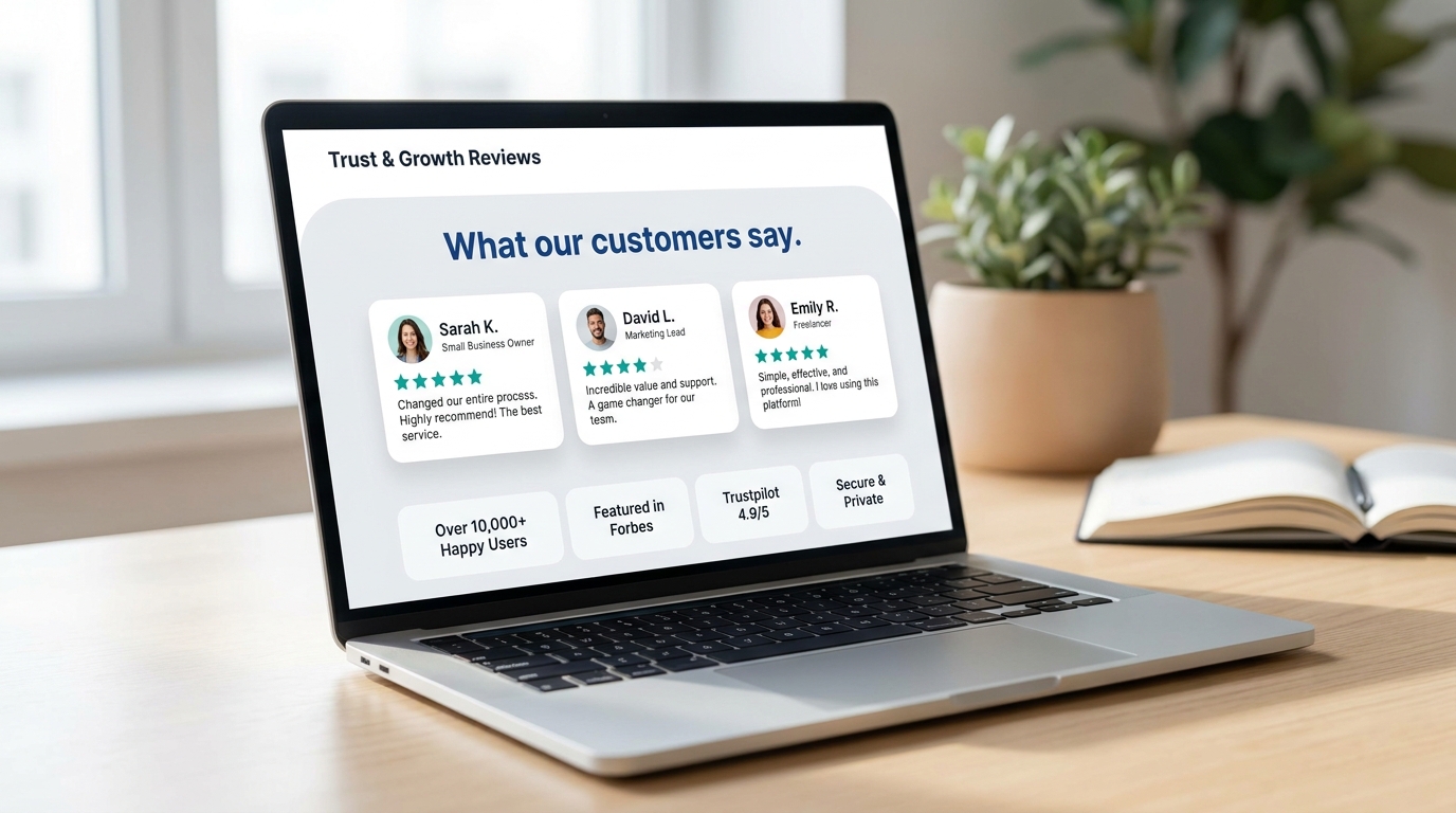 trust signals on small business website design